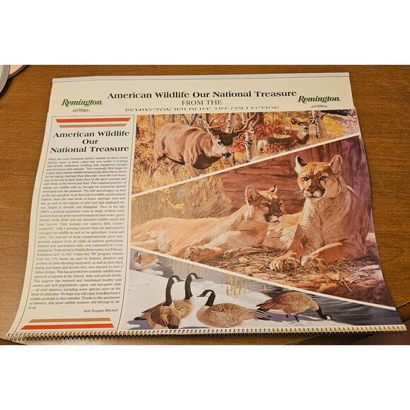 1993 Vintage  Remington Dupont Calendar Wildlife and Hunting Memorabilia - Picture 1 of 6
